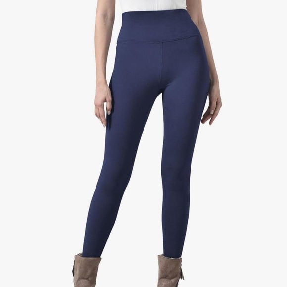 Pants - Fleece Lined Winter Leggings in blue